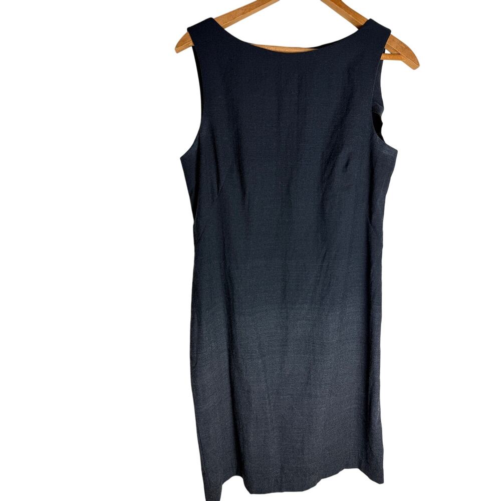 Theory Black Wool Blend Sleeveless Sheath Dress Size 8